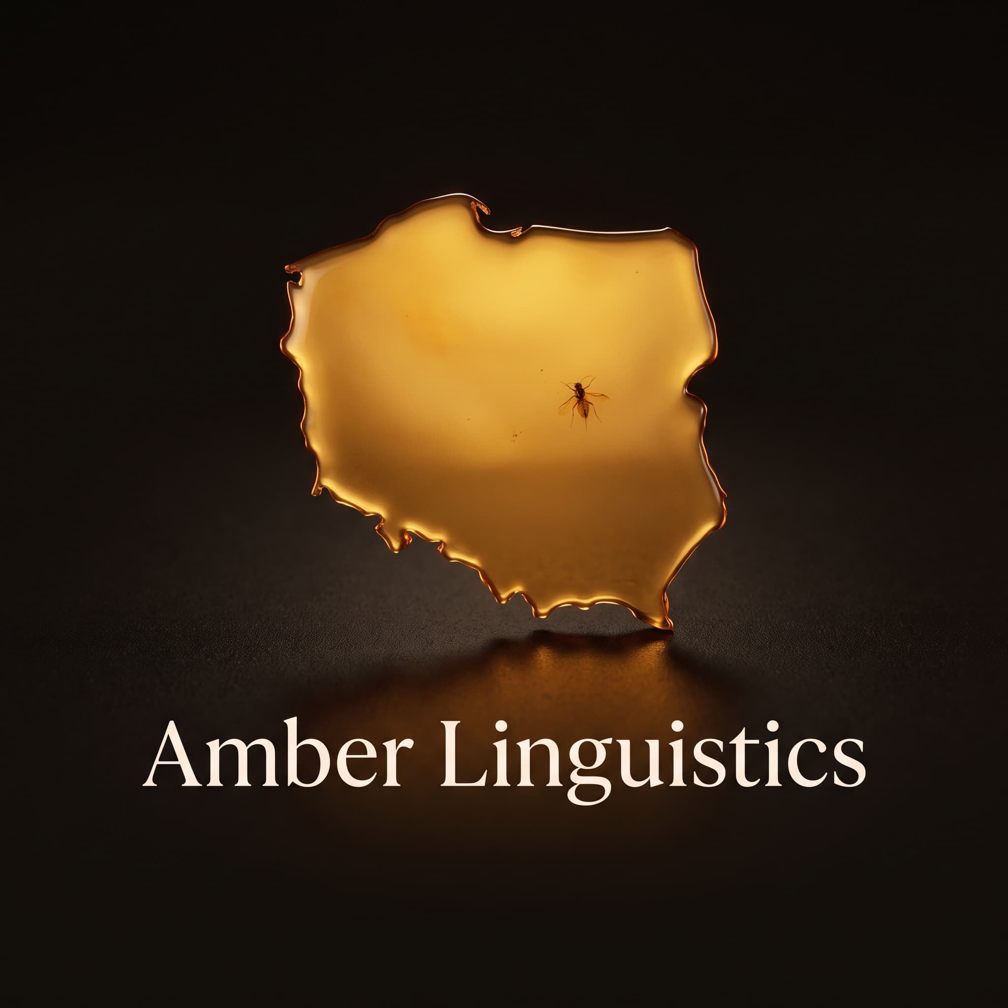 Amber Linguistics logo on near-black